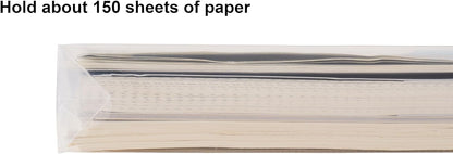 8.5 x 11 Letter Sized Clear Plastic Envelopes with Expanding Gusset Document File Storage Holder 40 Pack Hook Loop Closure