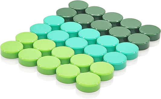 ZDZBLX Fridge Magnets 30 PCS, Strong Refrigerator Magnets for Whiteboard, Heavy Duty Small Round Magnets, Mini Decorative Cute Magnet for Fridge, Locker, Map, Kitchen, School, Office,Classroom (Green)