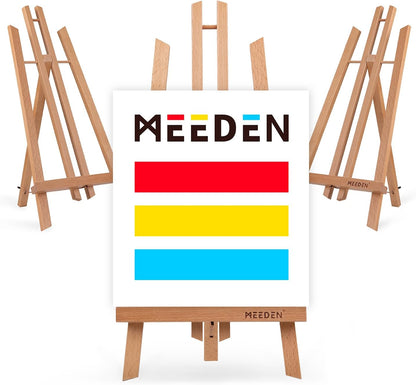 MEEDEN Table Easel Stand for Display: 3 Pack 20 Inch Art Beech Wooden Tabletop Easel for Sign Painting - Small Canvas Stand for Adults
