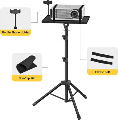 Projector Stand Tripod - Laptop Tripod Projector Stand Adjustable Height 22 to 47 Inch, Projector Tripod Stand, Tripod for Porjector, Projector Stand for Outdoor Movies
