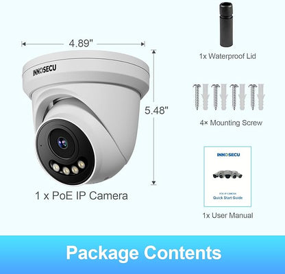 5MP PoE Camera Outdoor, Smart Dual Light IP Security Dome Surveillance Camera, Color Night Vision, 2.8~12mm Motorized Lens, Two-Way Audio, Waterproof IP67, Human&Vehicle Detection, IND5GD99Z