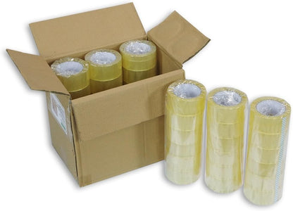 36 Rolls 1.88" X 60 Yards (2.7mil) Clear Packing Shipping Storage Box Sealing Packaging Tape APL1256, 36 Rolls