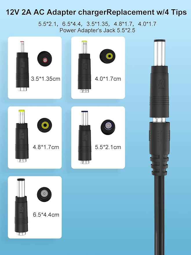 12V AC Power Cord Compatible with WD Western Digital My Book Essential External Hard Drive HDD 2TB 4TB 1TB 3TB WD My Cloud, Seagate Hard Drive,Seagate Freeagent Goflex Power Supply