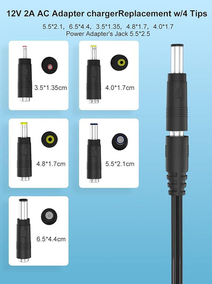 12V AC Power Cord Compatible with WD Western Digital My Book Essential External Hard Drive HDD 2TB 4TB 1TB 3TB WD My Cloud, Seagate Hard Drive,Seagate Freeagent Goflex Power Supply