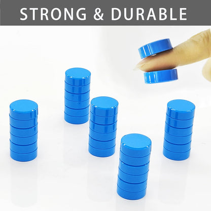 ZDZBLX Fridge Magnets, 20 Pcs Strong Small Refrigerator Magnets for Whiteboard, Heavy Duty Mini Cute Round Magnets for Fridge, Locker, Kitchen, Office, Blue