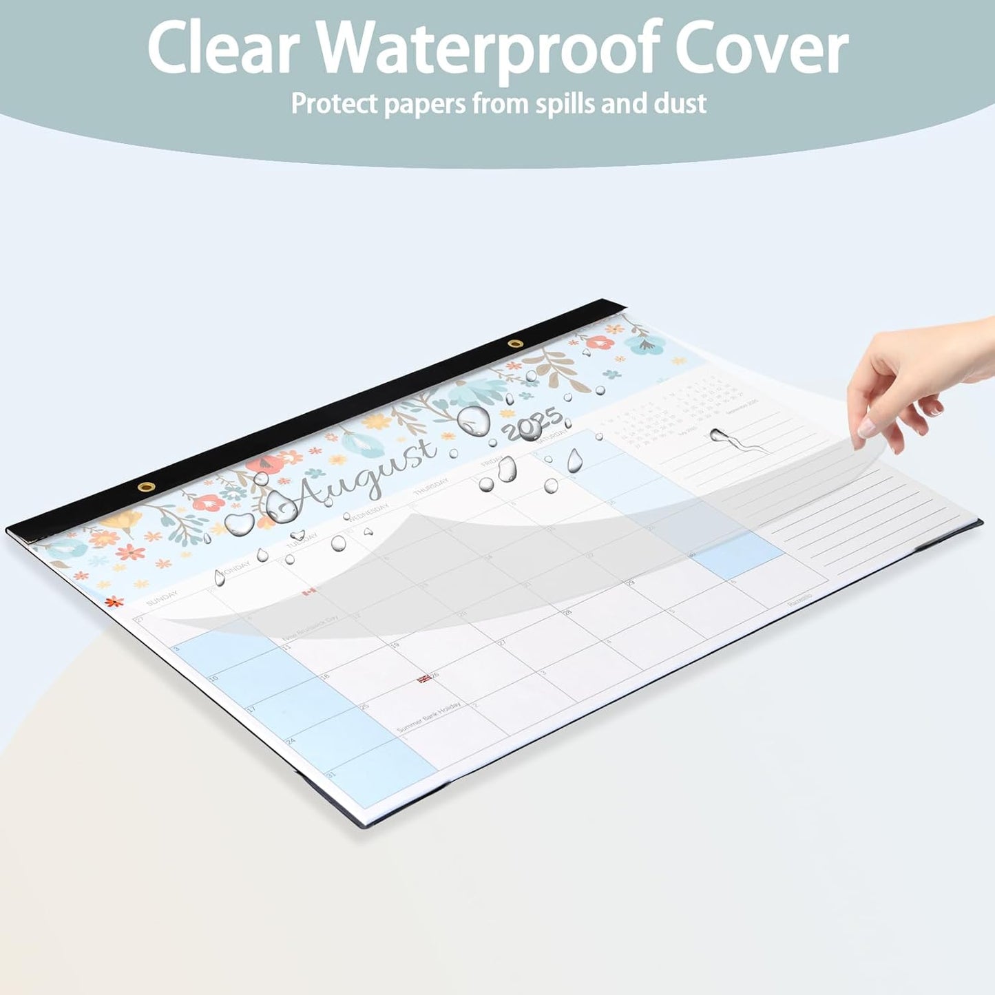 Calendar 2025-2026, Monthly Desk Calendar from July 2025 to December 2026, 17" x 12", Large Desktop Calendar Monthly, Perfect for Home or Office, Floral (Desk(17" x 12"）)