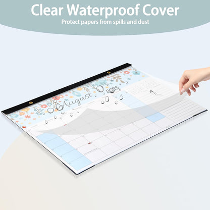 Calendar 2025-2026, Monthly Desk Calendar from July 2025 to December 2026, 17" x 12", Large Desktop Calendar Monthly, Perfect for Home or Office, Floral (Desk(17" x 12"）)