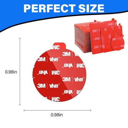 3M VHB Double Sided Mounting Gel Pads Circles, Waterproof, Heat-Resistant Sticky Heavy Duty Mounting Tape for Home/Car/Craft/Wall/Painting/Packaging, Include 4 Replacement Sticky Pads(Round 1*1-48pcs)