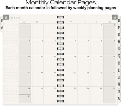 Global Printed Products Essential 5"x8" Monthly & Weekly 2025-2026 Planner - (5" x 8" - June 2025 Through July 2026)
