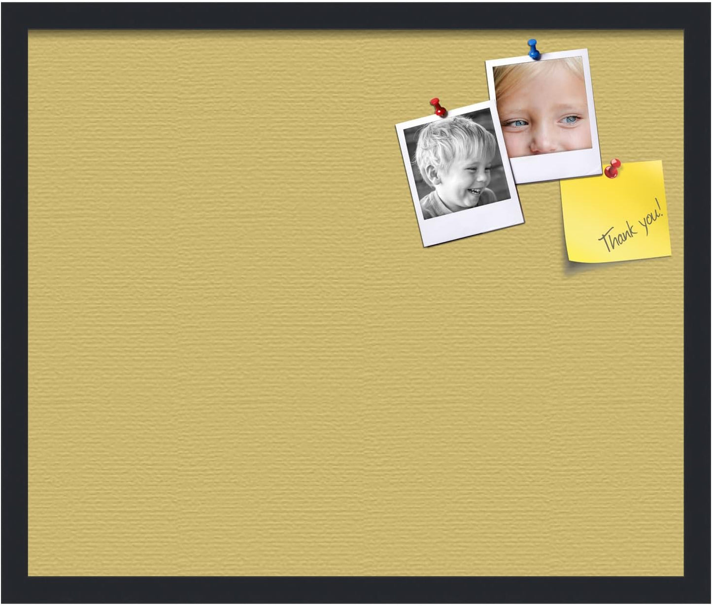 PinPix 24x20 Inch Cork Bulletin Board. This Decorative Framed Pin Board Comes with Honey Pastel Design and a Satin Black Frame. Ideal for Home Office Decor or Message Board (PinPix-1810)