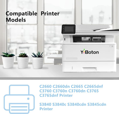 TWR5P C2660 S3845 S3840 331-8434 Imaging Drum Cartridge Compatible for Dell C2660dn C2665dnf C3760n C3760dn C3765dnf S3840 S3840cdn MFP S3845cdn Color Printer Drum(60,000 Page)