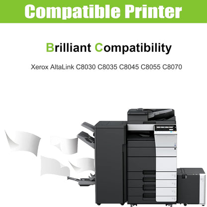C8030 Toner for Altalink C8035 Toner Cartridge C8045 Toner Replacement for Xerox AltaLink C8030 C8035 C8045 C8055 C8070 Toner Compatible 006R01697 006R01698 006R01699 006R01700 Toner Cartridge