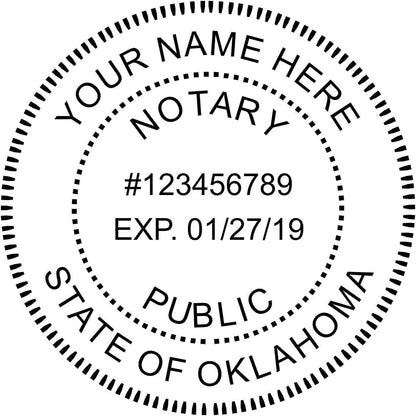 Oklahoma Round Notary Embosser | Official State Embosser | Official Seals | Meets State Specifications (Oklahoma, Round Embosser)