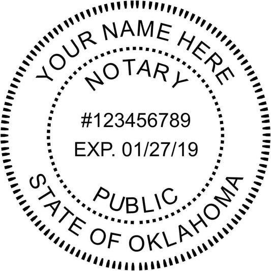 Oklahoma Round Notary Embosser | Official State Embosser | Official Seals | Meets State Specifications (Oklahoma, Round Embosser)