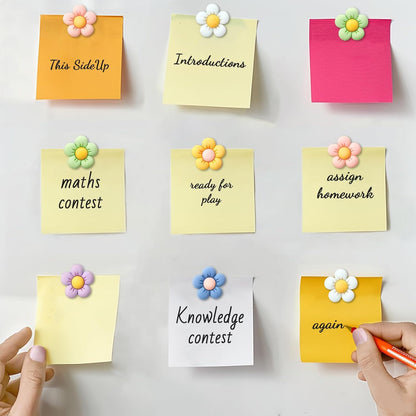 Qualsen 3D Flower Fridge Magnets - 12 Pcs Cute Decorative Magnets for Refrigerator, Whiteboard, Locker & Kitchen (Solid Peach Blossom)