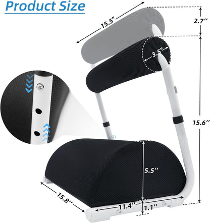 Foot Rest for Under Desk at Work - 3 Positions Height Adjustable Leg Rest for Office or Home Use, Ergonomic Footrest with Detachable Cushion