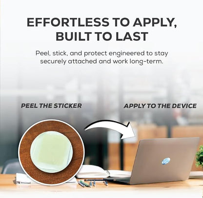 Pack of 6 EMF Stickers for Cell Phone- 5G Ready Harmonizer Stickers Proudly Made in USA for Cell Phones, Laptops or Tablets- EMF mega Shield for All Electronic Devices (Wings of Peace)
