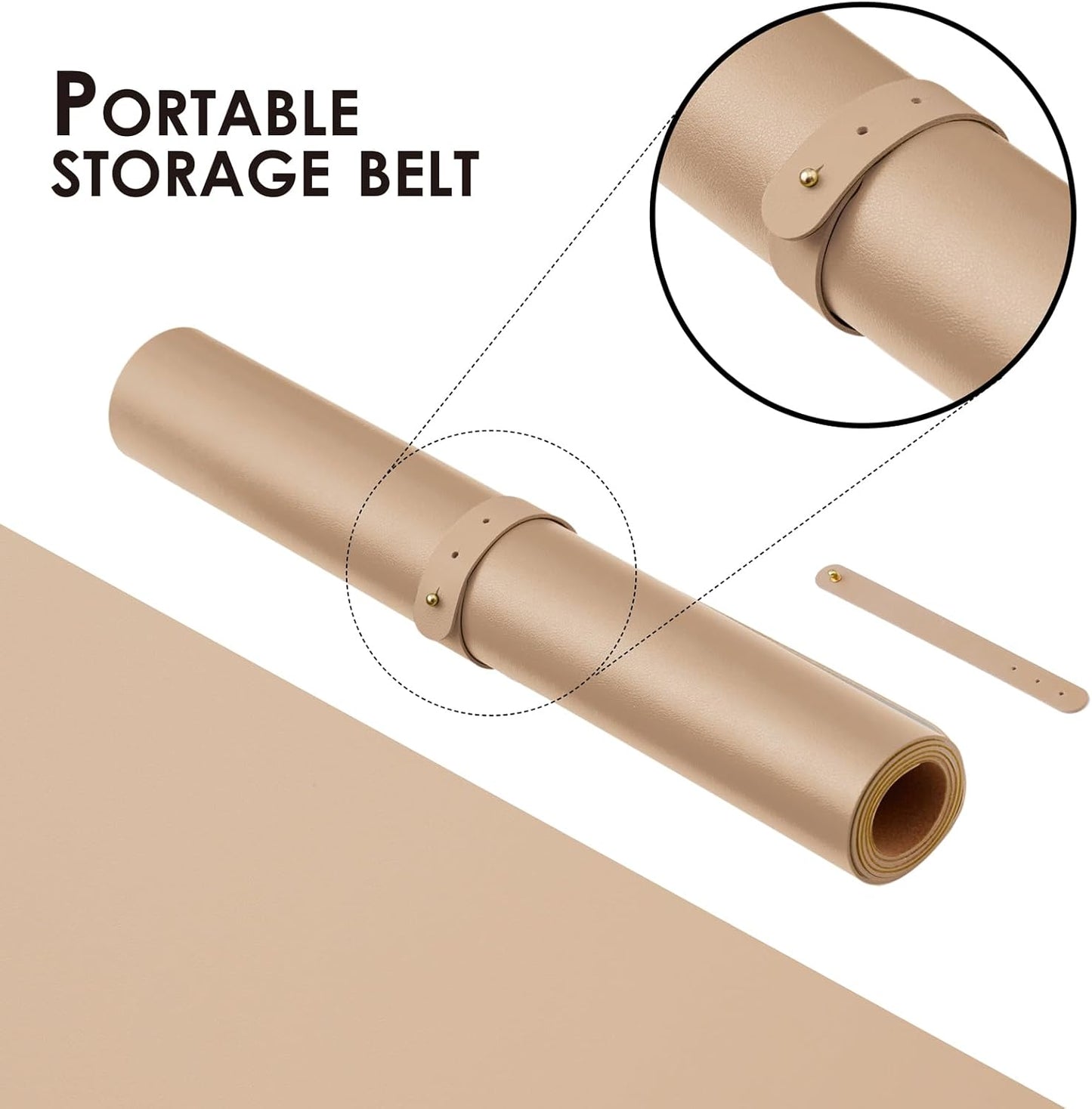 Cork Apricot Desk Mat - Dual-Sided Desk Pad for Office and Home - Desk Organization and Accessories - Ideal for Large Mouse Pad and Desk Mats on Top of Desks(23.6"x 11.8")