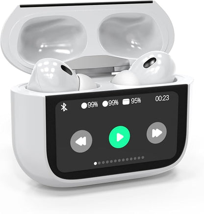 Ai Translation Earbuds Real Time 144-Language Translator Earbuds with Accent Support and 8-Language Offline Translator Device Two Way Translation Headphones for Language Learning Travel Business White