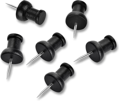 40Pcs Wood Push Pins, Decorative Thumb Tacks, Wooden Pins and Tacks, Cork Board Thumbtacks, Cute Thumbtack for Wall and Bulletin Board, Map Pins