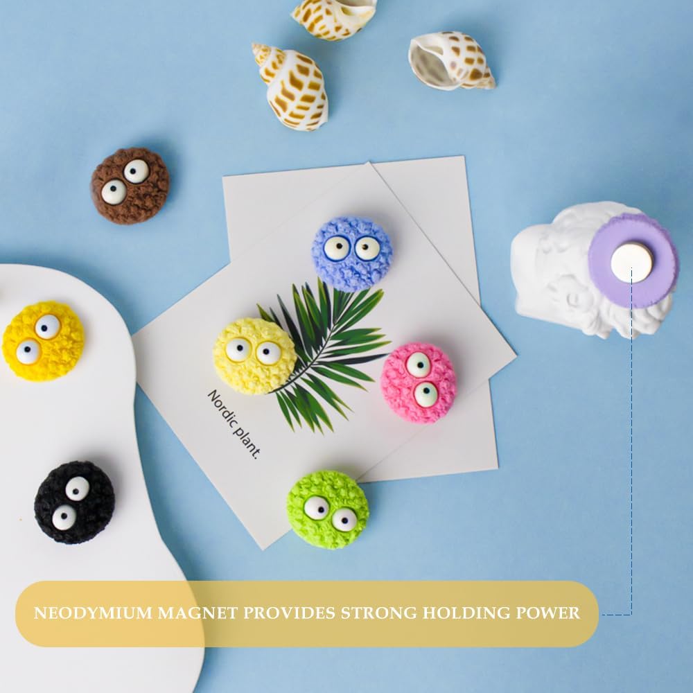 rhinocats 16Pcs Fridge Magnets, Colorful Decorative Resin Simulation Cookies Refrigerator Magnets, Cute Whiteboard Magnets for DIY Kitchen Office