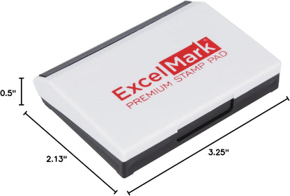 ExcelMark Ink Pad for Rubber Stamps 1-7/8" x 3-1/8"- Red
