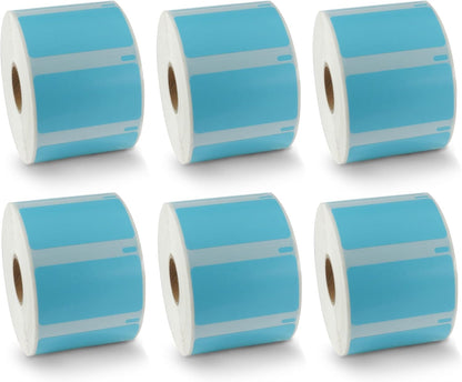 BETCKEY - Compatible DYMO 30334 (2-1/4" x 1-1/4") Medium Multipurpose Barcode/FNSKU Labels - Compatible with Rollo, DYMO Labelwriter 450, 4XL & Zebra Printers[6 Rolls, 6000 Labels, Blue]