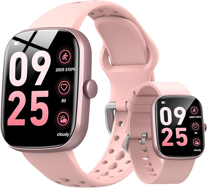 Smart Watch (Answer/Make Call), 1.96" SmartWatches for Men Women with Heart Rate/Activity Tracking, Fitness Tracker Watch with IP68 Waterproof/Pedometer, Smart Watch for Android/iPhone Compatible