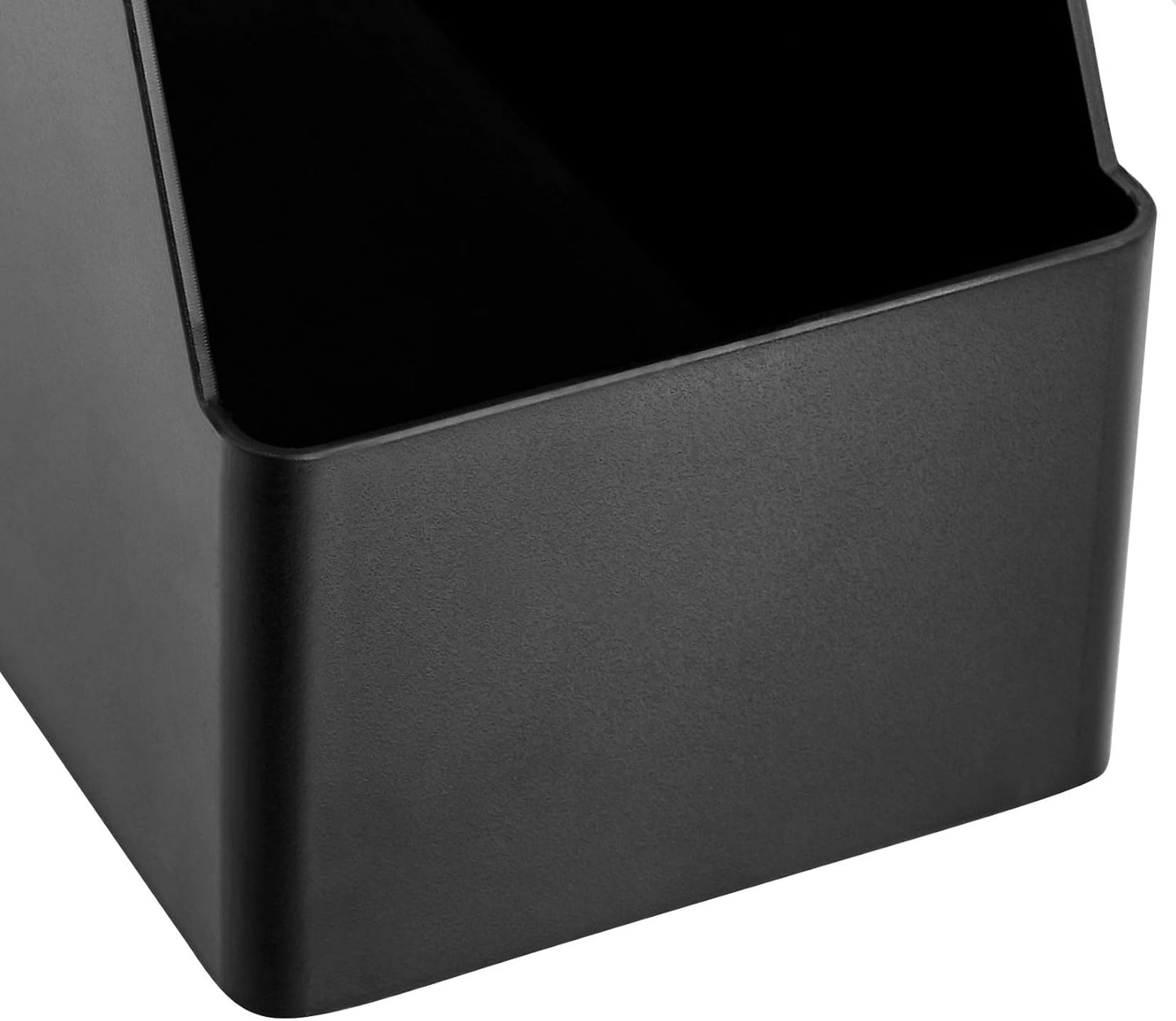 Amazon Basics Plastic Desk Organizer - Vertical Magazine and File Holder, Black, 12-Pack