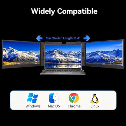 15.3" Laptop Screen Extender, 1200P FHD Ultra-Thin Triple Screen Laptop Monitor Extender, 100%sRGB Travel Portable Monitor for Laptops, Multi Screens Laptops Attachment Compatible with Windowss Mac