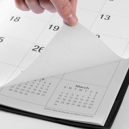 Nekmit Desk Calendar 2025-2026, Large Print Desk Calendar with Desktop Mat, 21" x 16 1/2", Runs From July 2025 to June 2026, for Home and Office, Black