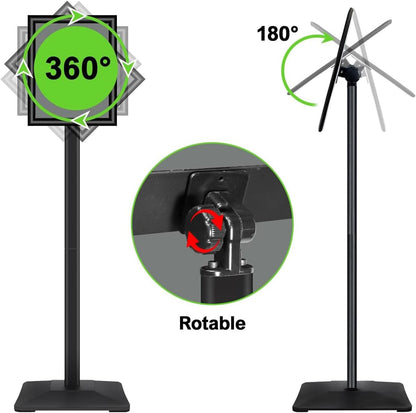 3Packs Heavy Duty Adjustable Pedestal Poster Sign Stand, 11x17 Aluminum Open Floor Standing Sign Holder for Vertical and Horizontal View Display, Black