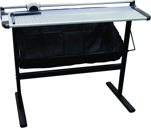 United Office Products RT37S Commercial Rotary Paper Trimmer with Stand and Fabric Catch Tray, Sturdy Metal Base, 38" Cut Length, 10 Sheet Capacity, Paper Cutter for Offices, Schools and Crafts