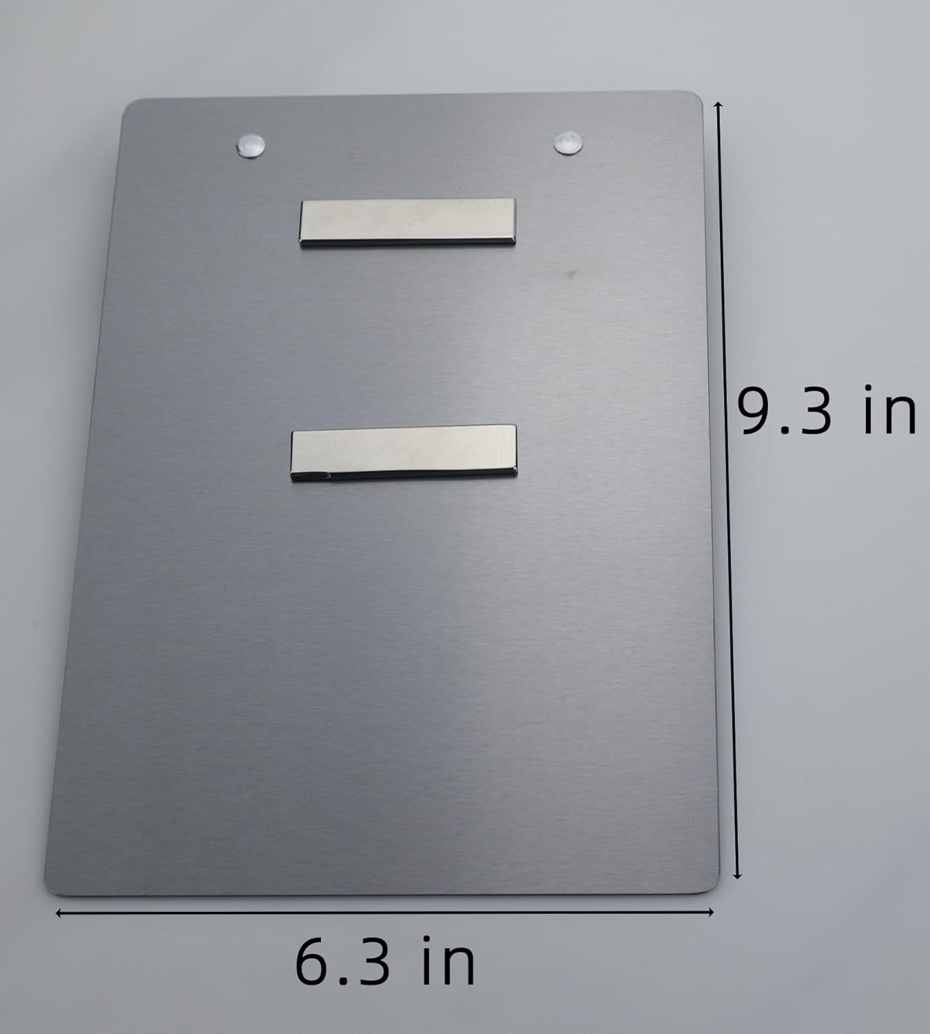 Stainless Steel Magnetic Clipboard with Pen - Multiple Sizes, Magnetic Design, Essential for Office and Home (6.3 x 9.3 Inches)