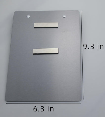 Stainless Steel Magnetic Clipboard with Pen - Multiple Sizes, Magnetic Design, Essential for Office and Home (6.3 x 9.3 Inches)