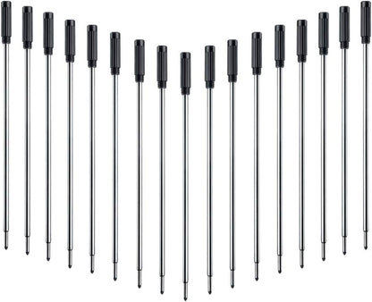 DunBong Black Ink Refill Pack of 5, Replaceable Ballpoint Pen Refills, Medium Point Metal Refill (Black)