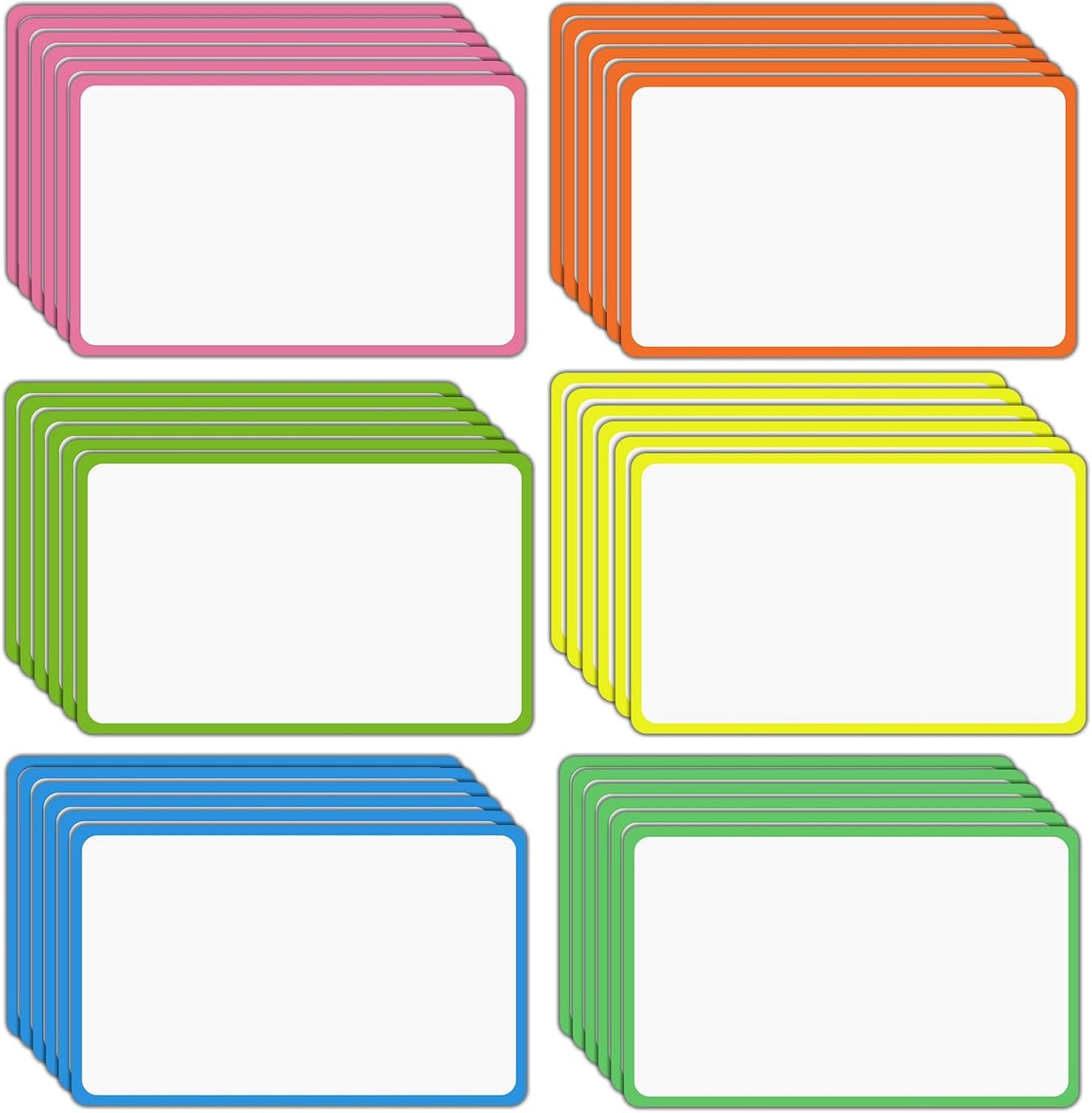 36 Pack Magnetic Dry Erase Labels 3x5 Inch - Reusable Whiteboard Name Tags & Mini Dry Erase Board for Fridge, Classroom, Office - Write & Wipe Stickers for Notes, Lists, Organizing