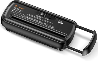 Bonsaii Paper Shredder for Home Use, 6 Sheet Strip Cut Small Paper Shredder Without Basket for Home Office, Portable Shredder Extendable Arm Design with Overheat Protection (S123-B)