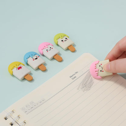 24 Pack Ice Cream Erasers for Kids, 3D Erasers for Boys and Girls, Fun Take Apart Erasers for School Supplies Prize Gifts Party Favors