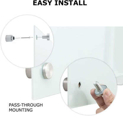 Dry Erase Boards Glass Whiteboard Magnetic 3'x 2' Frameless