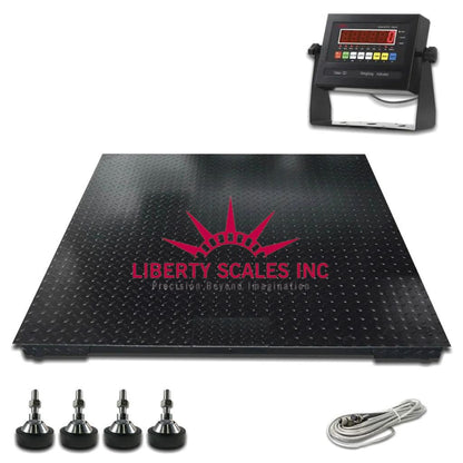 Liberty LS-800-4X5 NTEP Certified (Legal for Trade) Industrial Floor Scale | 48" x 60" | Capacity of 20,000 lbs x 5 lb + Black