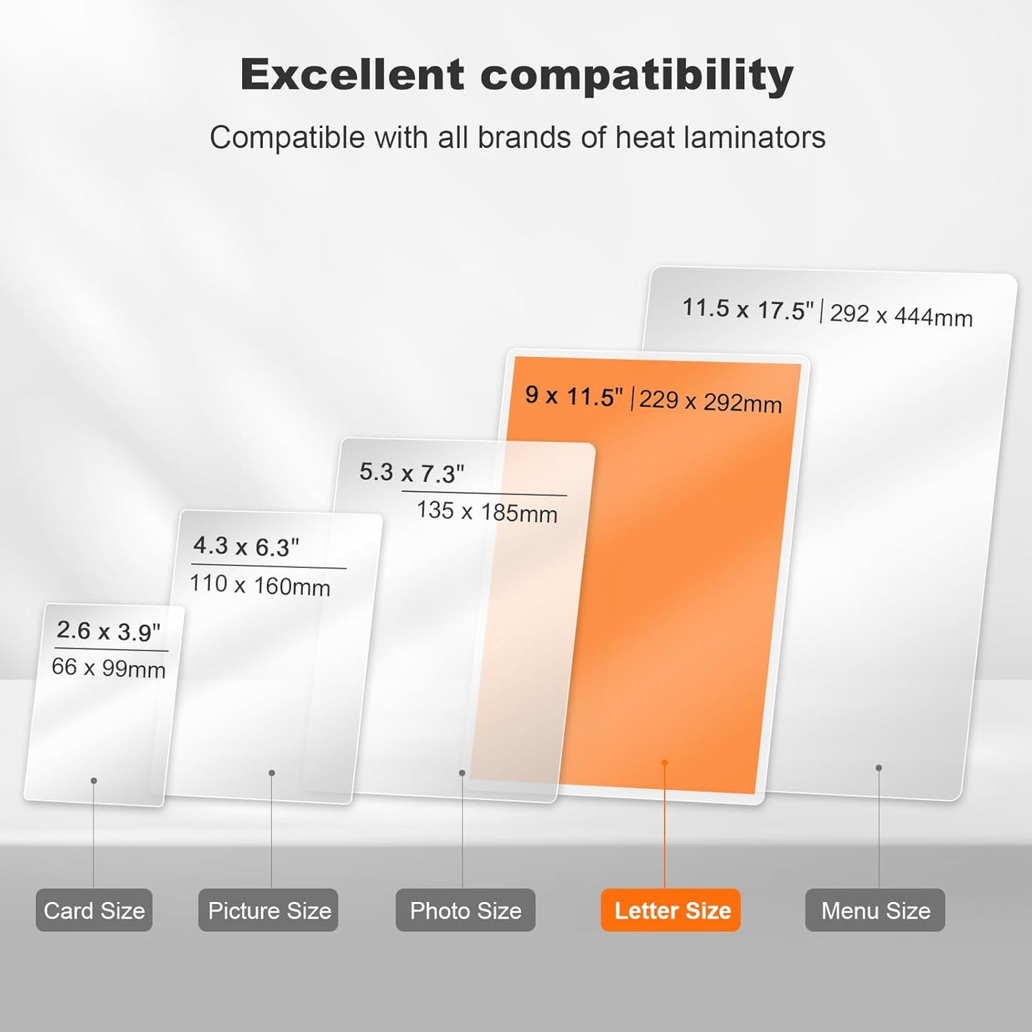 Bonsaii Laminating Sheets, 400 PCS 3mil Thermal Laminating Pouches, 9 x 11.5 inches, Letter Size, Clear and Durable, Suitable for Multiple Fields of Use-LP400