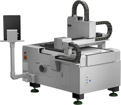 OMTech 1500W Fiber Laser Cutter, 23.6 x 23.6 in. Semi-Enclosed Fiber Laser Cutting Machine with Built-in Water Chiller & External Exhaust Fan, Metal Laser Cutter for DIY Craft Projects Metalworking