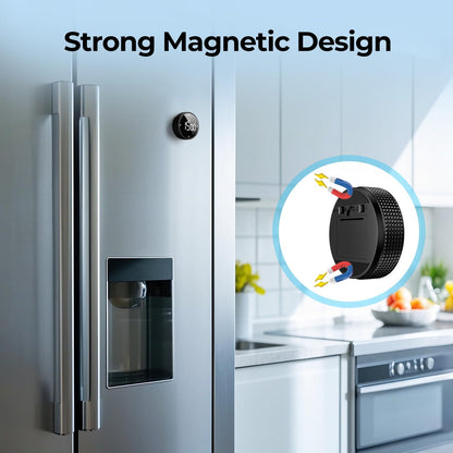 Magnetic Kitchen Timer for Cooking with Loud Alarm - [AAA Battery Included & Large LED Display] Countdown/Countup Rotating Pomodoro Timer, Visual Digital Timers for Classroom Gym