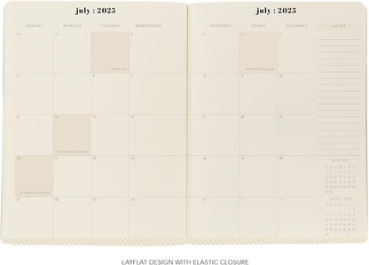 18 Month Planner/Calendar by Graphique, July 2025 – Dec. 2026 Strawberries Monthly Planner, Holidays, Notes Pages, 8” x 10”