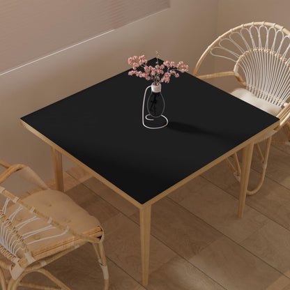 Leather Table Cover,1.8mm Thick,40x40 Inch Table Protector,Table Protector for Dining Room Table,Dining Table Cover,Table Cover Protector.(Black+Black,40x40)