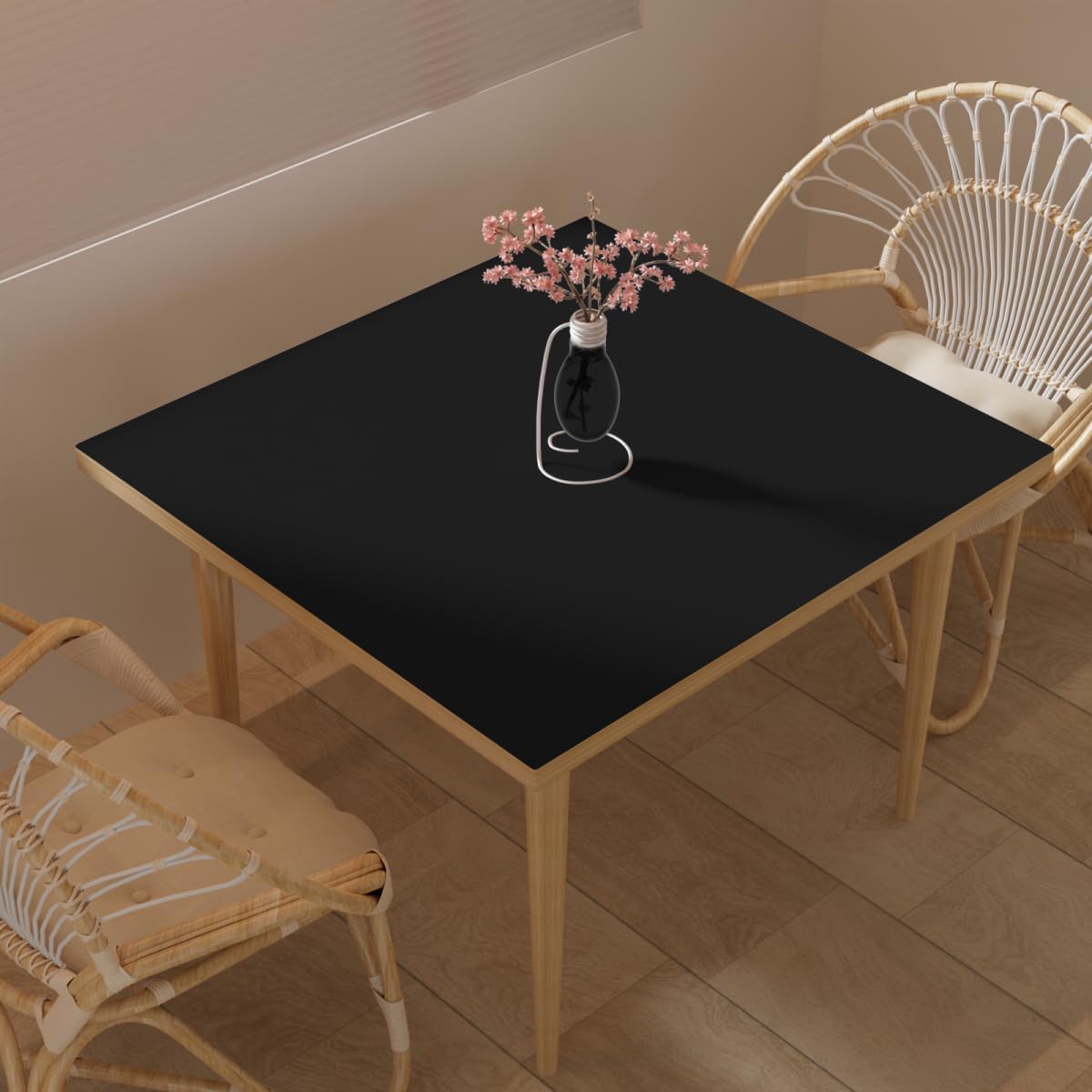 Leather Table Cover,1.8mm Thick,40x40 Inch Table Protector,Table Protector for Dining Room Table,Dining Table Cover,Table Cover Protector.(Black+Gray,40x40)
