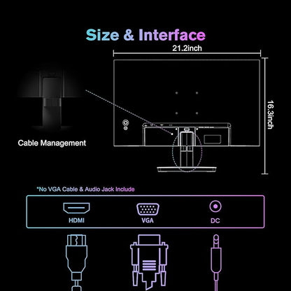 SANSUI Monitor 24 inch 100Hz Computer Monitor丨FHD 1080P PC Monitor丨HDMI丨FreeSync丨HDR丨Earphone Jack丨 Ergonomic Tilt for Home and Office