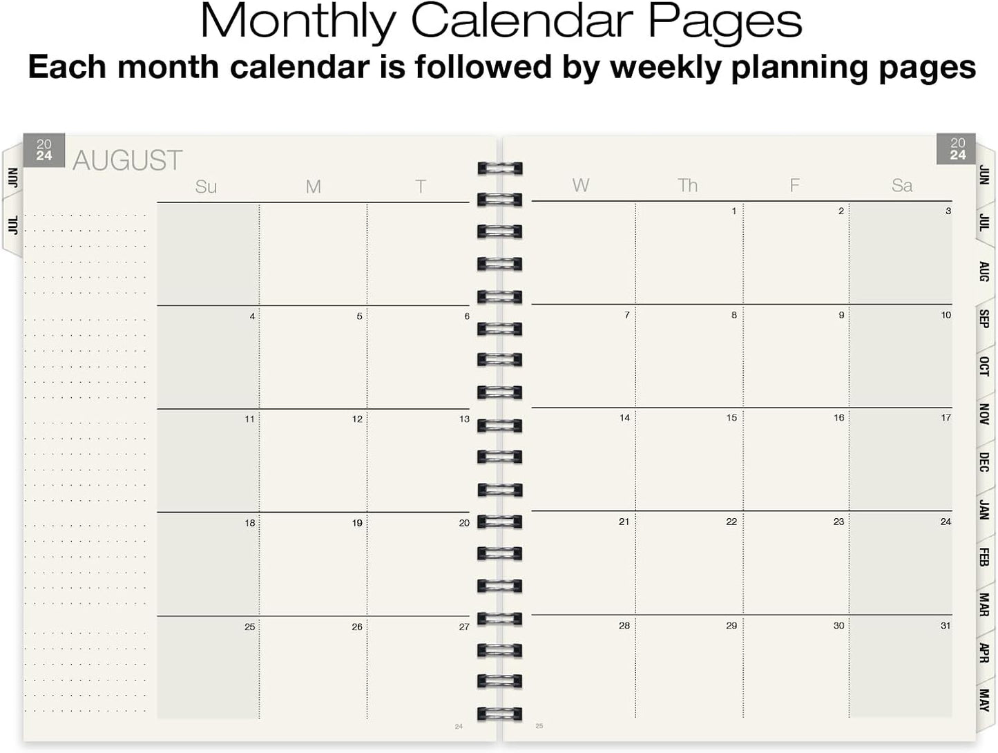 Global Printed Products Essential 7"x9" Monthly & Weekly 2024-2025 Planner - (7" x 9" - June 2024 Through July 2025)
