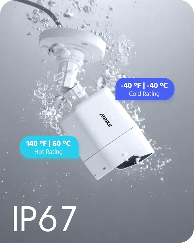 ANNKE 8 Channel 8 Camera Security System H.265+ DVR Recorder with 2TB HDD and 8X 5MP(2560TVL) Outdoor CCTV Bullet Cameras, IP67 Weatherproof,100ft Night Vision, Email Alert, Remote Access